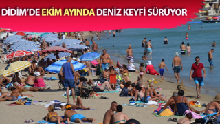 Didim’de Ekim ayında deniz keyfi sürüyor