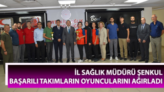 Müdür Şenkul başarılı takımların oyuncularını ağırladı