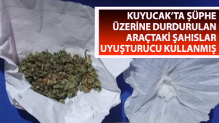 Şüphe üzerine durdurulan araçtaki şahıslar uyuşturucu kullanmış