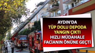 Tüp dolu depoda yangın çıktı