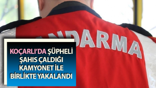 Çaldığı kamyonet ile birlikte yakalandı