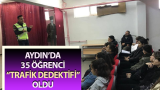 Çine’de 35 öğrenci “trafik dedektifi” oldu