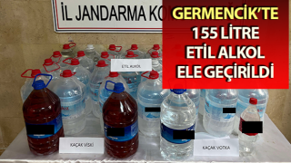 Germencik’te 155 litre etil alkol ele geçirildi