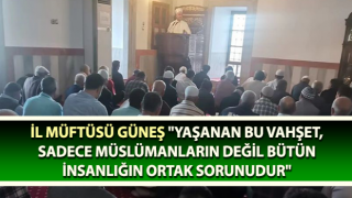 İl Müftüsü Güneş: "Yaşanan bu vahşet, sadece Müslümanların değil bütün insanlığın ortak sorunudur"