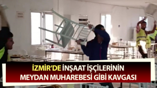 İnşaat işçilerinin meydan muharebesi gibi kavgası