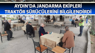 Jandarma ekipleri traktör sürücülerini bilgilendirdi