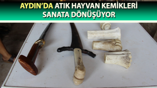 Kemal Usta, atık hayvan kemiklerini sanata dönüştürüyor