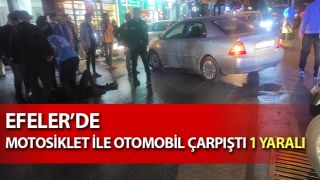 Motosiklet ile otomobil çarpıştı: 1 yaralı