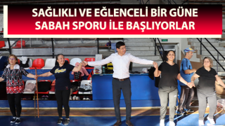 Nazilli’de kadınlar güne sabah sporu ile başlıyor