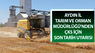 Aydın İl Tarım ve Orman Müdürlüğü'nden ÇKS uyarısı