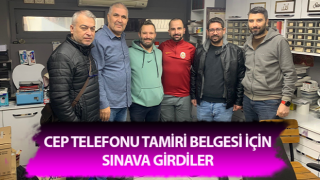 Aydın’da cep telefonu tamiri yapan esnaf sınava girdi