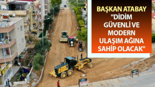 Didim’de yol yapım çalışmaları devam ediyor