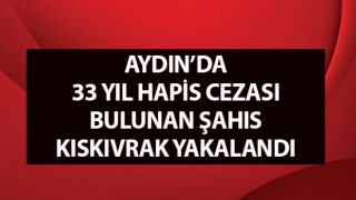 Hakkında 33 yıl hapis cezası bulunan şahıs polis ekiplerine takıldı