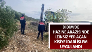 Hazine arazisinde izinsiz yer açarken yakalandı