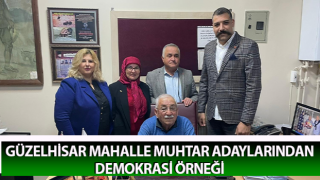 Muhtar adayları 30 yıllık mevcut muhtar ile bir araya geldi