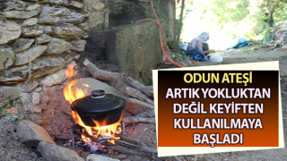 Odun ateşi, keyiften kullanılmaya başladı