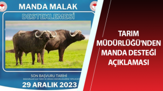 Tarım Müdürlüğü'nden Manda desteği açıklaması