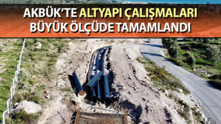 Akbük’te altyapı çalışmaları sürüyor