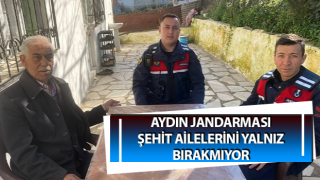 Jandarma ekipleri şehit ailelerini yalnız bırakmıyor