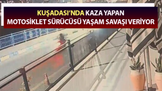 Kaza yapan motosiklet sürücüsü yaşam savaşı veriyor