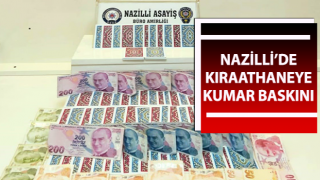 Nazilli’de kıraathaneye kumar baskını