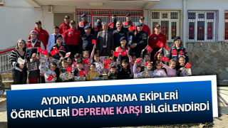 Jandarma ekipleri öğrencileri depreme karşı bilgilendirdi