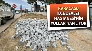 Karacasu İlçe Devlet Hastanesi’nin yolları yapılıyor