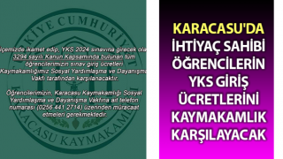 Karacasu'da öğrencilerin YKS giriş ücretlerini kaymakamlık karşılayacak