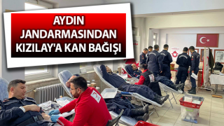 Kızılay ve jandarma kan bağışında bulundu