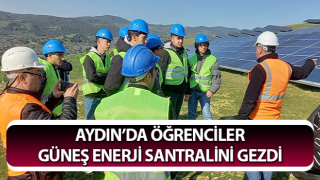 Öğrenciler Çine'deki güneş enerji santralini inceledi