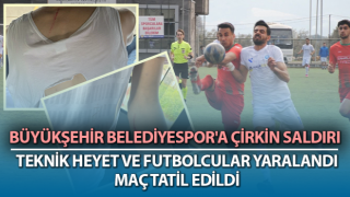 Teknik heyet ve futbolcular yaralandı, maç tatil edildi