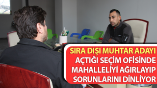 Aydın'da genç muhtar adayı çalışmalarına devam ediyor