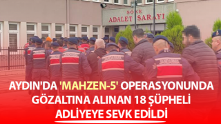 Aydın'da gözaltına alınan 18 şüpheli adliyeye sevk edildi