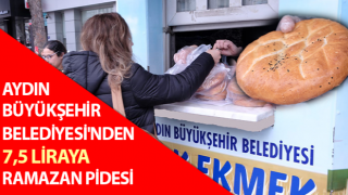 Aydın’da Ramazan pidesi 7 lira 50 kuruştan satışa sunuldu