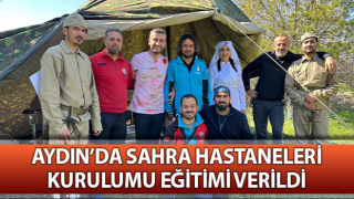 Aydın’da sahra hastaneleri kurulumu eğitimi verildi