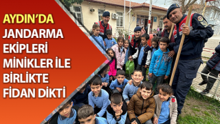 Jandarma ekipleri minikler ile birlikte fidan dikti