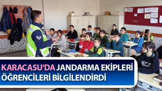 Jandarma ekipleri öğrencileri bilgilendirdi