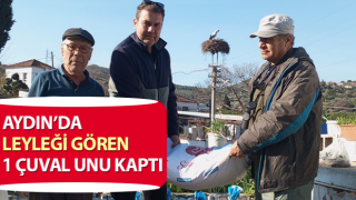 Leyleği gören gören 1 çuval unu kaptı