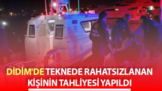 Teknede rahatsızlanan kişinin tahliyesi yapıldı