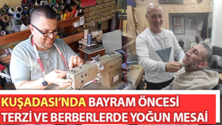 Bayram öncesi terzi ve berberlerde yoğun mesai