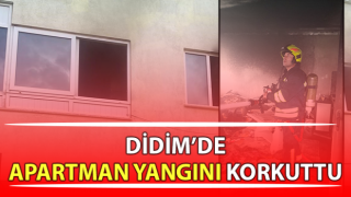 Didim’de apartman yangını