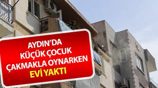 Küçük çocuk çakmakla oynarken evi yaktı