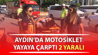 Motosiklet yayaya çarptı: 2 yaralı