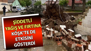 Şiddetli yağış ve fırtına Köşk’te de etkisini gösterdi