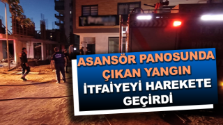 Asansör panosunda çıkan yangın itfaiyeyi harekete geçirdi