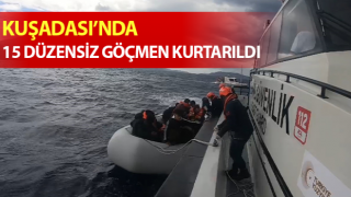 Aydın’da 15 düzensiz göçmen kurtarıldı