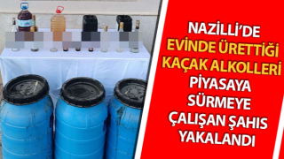 Kaçak alkolü piyasaya süremeden yakalandı