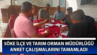 Söke İlçe ve Tarım Orman Müdürlüğü anket çalışmalarını tamamladı