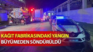 Söke’de kağıt fabrikasındaki yangın büyümeden söndürüldü