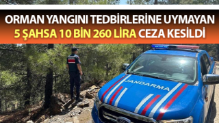 Aydın’da 5 şahsa 10 bin 260 lira ceza kesildi